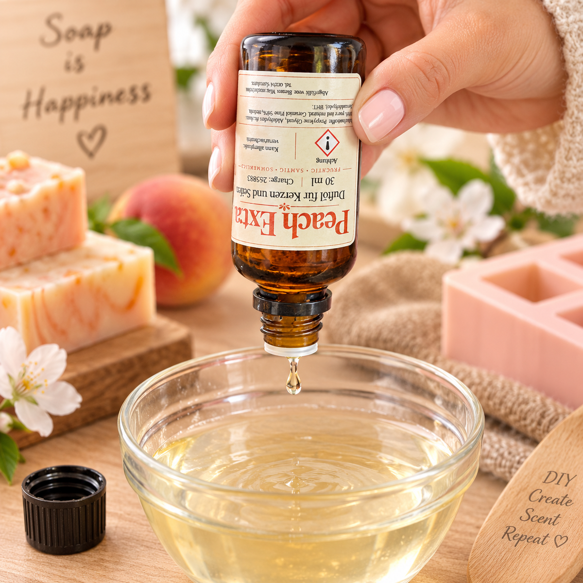 Peach Extra Duftöl 30 ml – Pfirsich Duftöl für Kerzen und Seifen