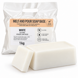 White Melt &amp; Pour Soap Base – 1 kg | Vegan, palm oil-free & easy to process 