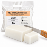 White Melt &amp; Pour Soap Base – 1 kg | Vegan, palm oil-free & easy to process 