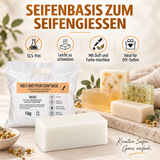 White Melt &amp; Pour Soap Base – 1 kg | Vegan, palm oil-free & easy to process 