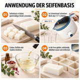 Ziegenmilch Seifenbasis 1 kg – weiße Glycerin-Rohseife zum Seifengießen