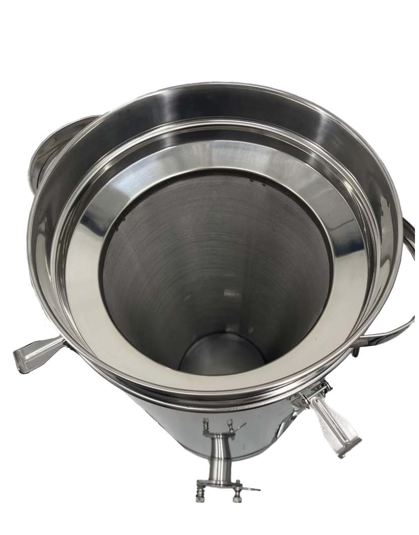 Tamis conique fin en acier inoxydable, tamis pointu pour récipient de 30/35 kg, tamis filtrant fin