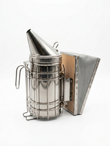 Affumicatore d'api professionale in acciaio inox Amiskoker in stile Dadant con affumicatore a soffietto in pelle