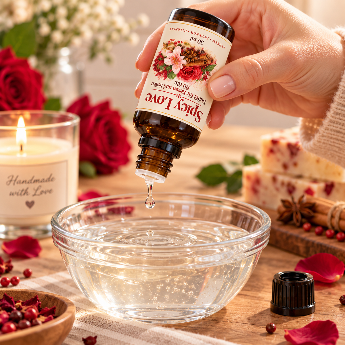 Spicy Love Fragrance Oil for Candles and Soaps – 30 ml 