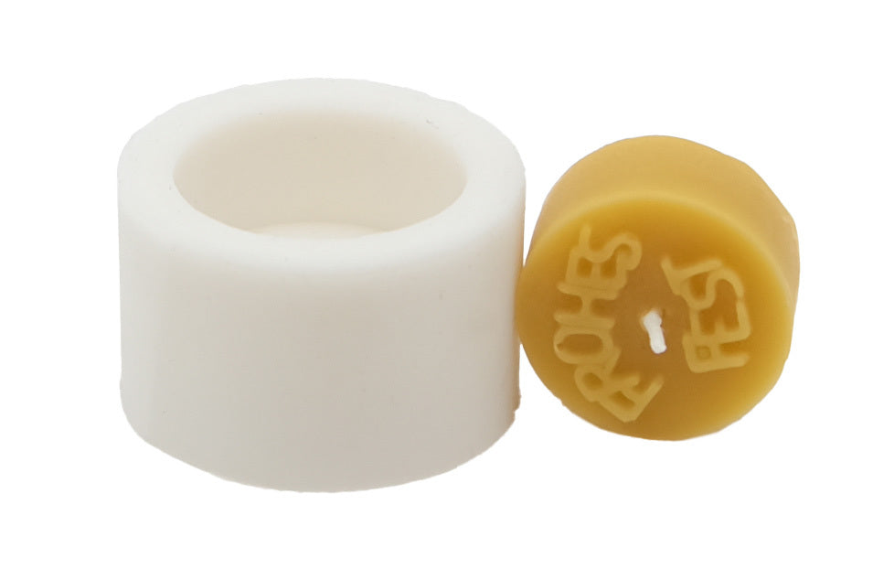 Silikon Gießform Teelicht „Frohes Fest“