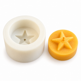 Silicone casting mould for tealight “Star” – cast your own beeswax candles with a star motif 