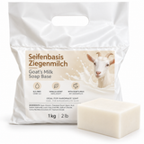 Ziegenmilch Seifenbasis 1 kg – weiße Glycerin-Rohseife zum Seifengießen